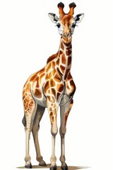 Obraz premium the AI Image Generator, Young child giraffe running