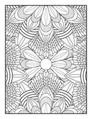 Coloring page for children and adults. Mandala Coloring Book For Adult. Mandala Coloring Book. Mandala Coloring Pages. Seamless vector pattern. Black and white linear drawing.