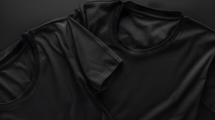 Fototapeta premium Black t-shirts with copy space. 