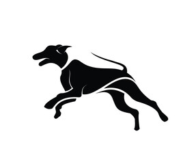 black dog logo design vector