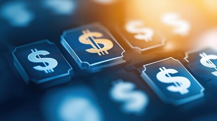 Stylized digital wallet graphic with multiple currency symbols, showcasing versatility.