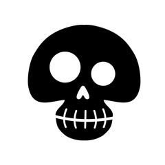 cute halloween skull - vector illustration