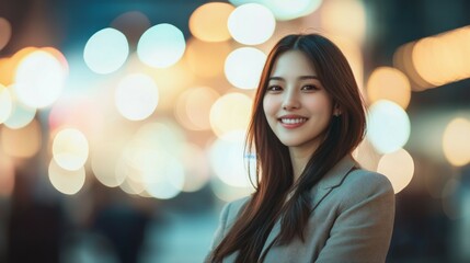 Obraz premium Portrait of happy smiling successful beautiful businesswoman. Successful Businesswoman in office. Business concept