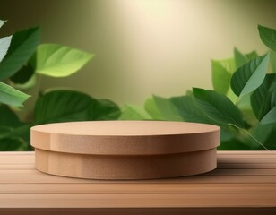 A podium made from recycled materials such as cardboard, or repurposed wood, emphasizing sustainability ,perfect for eco-friendly presentations, green conferences, or environmental awards
