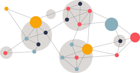 Abstract network grid with interconnected nodes and lines symbolizing connectivity and data exchange.