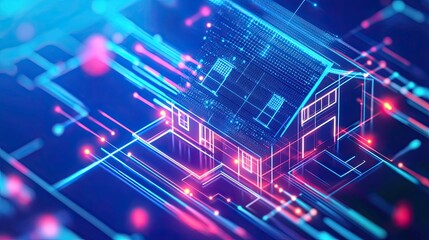 3D display of a smart house network