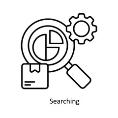 Searching  vector outline Icon Design illustration. Smart Home and Technology Symbol on White background EPS 10 File