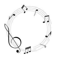 Music notes symbol vector illustration.Music notes icon set. Musical key symbols.
