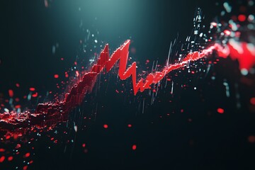 Red and blue medical background with heartbeat monitor and pulse graph