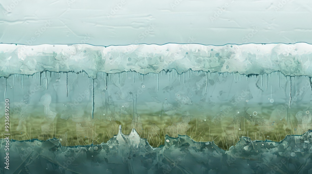 Poster detailed illustration of a dew point, explaining how temperature and humidity interact to create dew