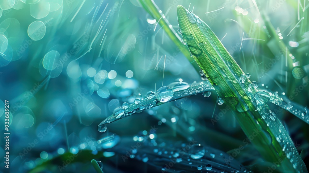 Poster detailed illustration of a dew point, explaining how temperature and humidity interact to create dew