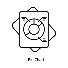 Pie Chart vector outline Icon Design illustration. Smart Home and Technology Symbol on White background EPS 10 File 