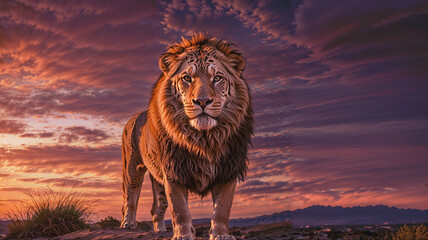 King of jungle roaring LION