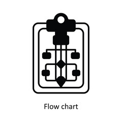 Flow chart vector solid Icon Design illustration. Smart Home and Technology Symbol on White background EPS 10 File