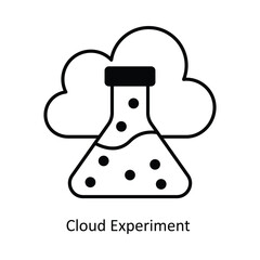 Cloud Experiment vector solid Icon Design illustration. Smart Home and Technology Symbol on White background EPS 10 File