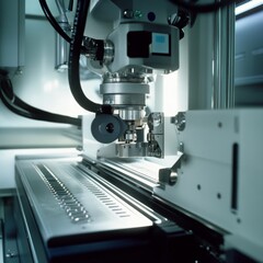 Fototapeta premium 1. Advanced composites materials in manufacturing, detailed visualization of processes and equipment.