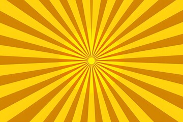 Sunny yellow sunburst rays vector illustration for summer design