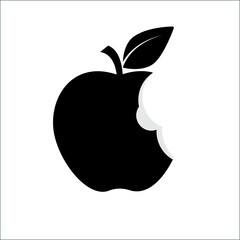 Apple fruit vector. Apples split in half. Healthy fruit Apple fruit on withe background.