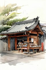 Obraz premium the AI Image Generator, , Ancient japanese architecture