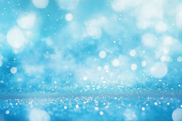 Bright blue bokeh with soft, blurred light effects, creating a dreamy and magical ambiance. Suitable for festive designs or as a soft, tranquil background.