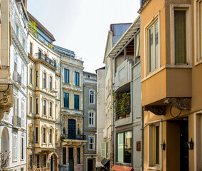 Fototapeta premium historical apartments of taksim, istanbul