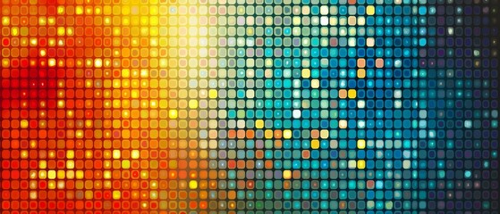 Abstract Colorful Mosaic Grid Pattern Background