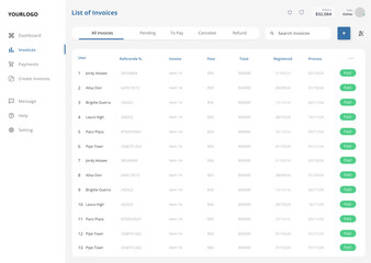 Billing Summary, Invoice Dashboard,Payment CMS, Billing Web Application & Sales Control Panel Ui Kit
