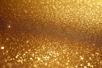 Abstract Golden Glitter Background with Bokeh Effect