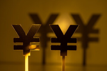 Obraz premium Symbols for Renminbi and Japanese Yen