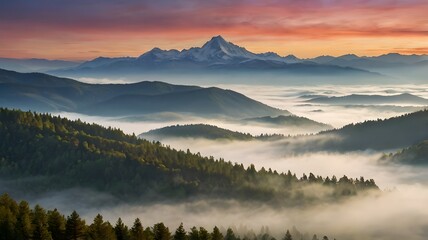 sunrise over the mountains