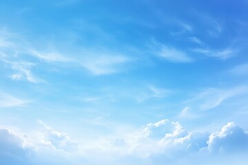 Bright Blue Sky with Clouds