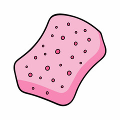 Pink sponge stock illustration