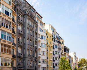 historical apartments in the taksim streets istanbul