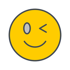 Winking Face Vector Icon