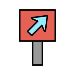 Diagonal Up-Right Arrow Vector Icon