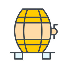 Wine Cask Vector Icon