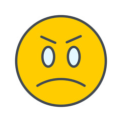 Angry Face Vector Icon