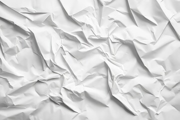 Fototapeta premium Crumpled White Paper Texture
