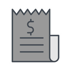 Fototapeta premium Bill Vector Icon