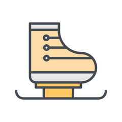 Ice Skating Vector Icon