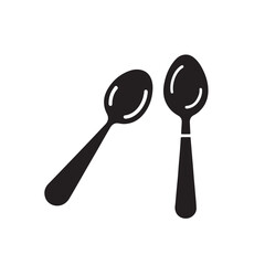 SPOON SILHOUETTE VECTOR ,SPOON ICON
