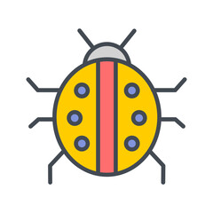 Lady Beetle Vector Icon