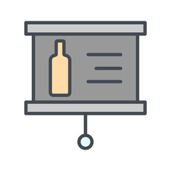 Wine Presentation Vector Icon