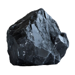 Dramatic Monolithic Carbon Specimen Captured in Minimalist Studio Setting