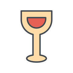 Wine Glassware Vector Icon