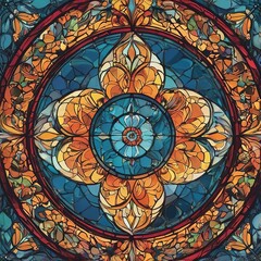 Obraz premium stained glass concept design