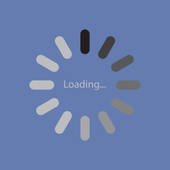 loading icon vector. Bar progres for web design. interface app.