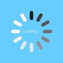 loading icon vector. Bar progres for web design. interface app.