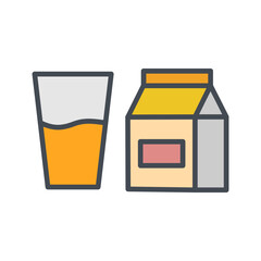 Glass of Milk Vector Icon