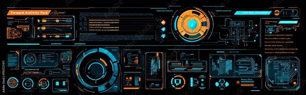 Poster A set of digital frames with information. Frames for chatting. Modern dialog boxes, frames, and HUD interface elements. Text templates. A set of modern dialog boxes.